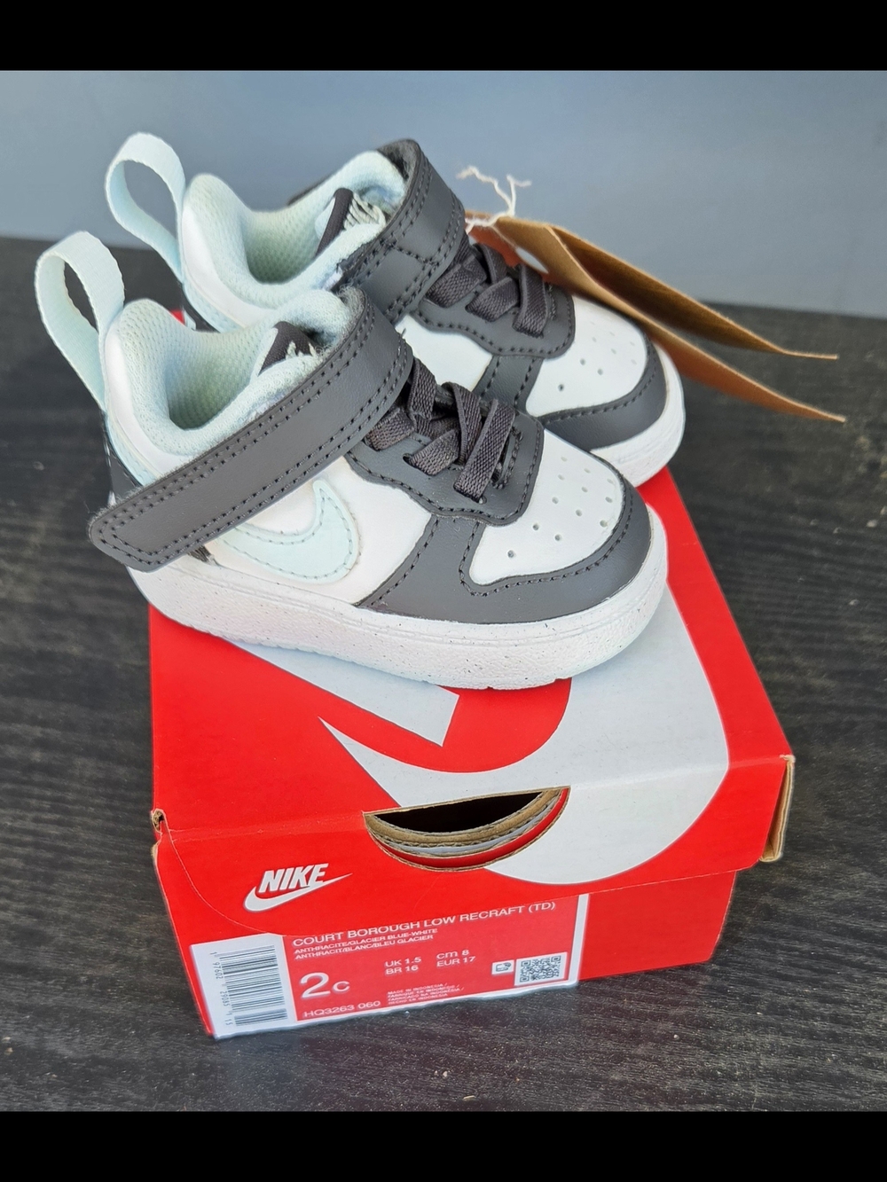 Nike Kids Gray and Light Blue Low-Top Sneakers
